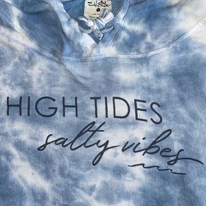 Salt Life XL long sleeve hoodie tee- blue/white